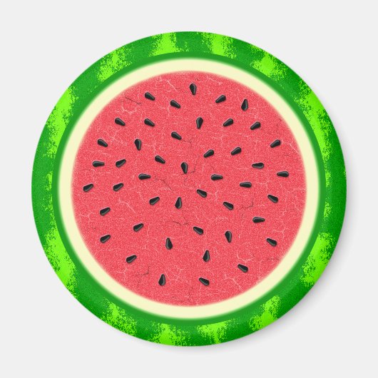 Watermeloenslantaarnzomerfruit met zwoerd magneet (Voorkant)