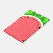 Watermeloenslantaarnzomerfruit met zwoerd post-it® notes (Schuin)
