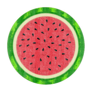 Watermeloenslantaarnzomerfruit met zwoerd snijplank