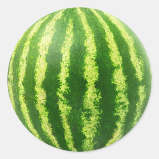 Watermeloenstof Ronde Sticker (Voorkant)