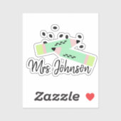 Watermeloenthema Terug naar de naam van de leerkra Sticker (Vel)