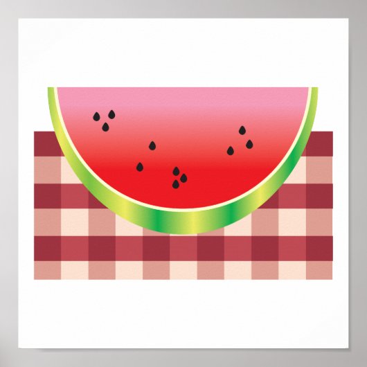 watermeloenvectorafbeelding voor picknick poster (Voorkant)