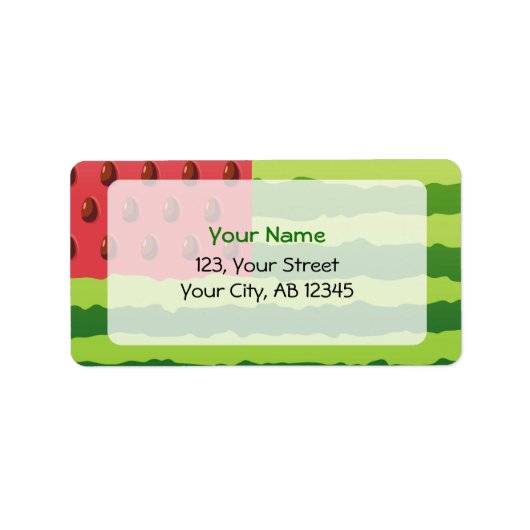 Watermeloenvlag Etiket (Voorkant)