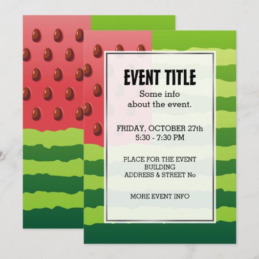 Watermeloenvlag Kaart (Voorkant / Achterkant)