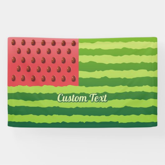 Watermeloenvlag Spandoek (Horizontaal)