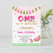 Watermelon 1er anniversaire invitation (Debout devant)