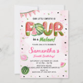 Watermelon 4 Anniversaire Fête Invitation (Devant)