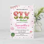 Watermelon 6h Anniversaire Fête Invitation (Debout devant)