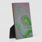 Watermelon Acrylic Pour Painting Plaque Fotoplaat (Zijkant)