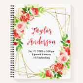 Watermelon and Pomegranate Baby Birth Stats Notitieboek (Voorkant)