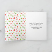 Watermelon and Pomegranate Baby Shower Bedankkaart (Binnen)