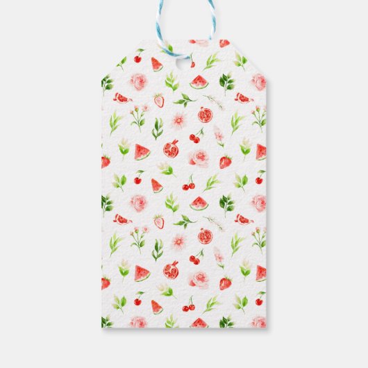 Watermelon and Pomegranate Baby Shower Thank You Cadeaulabel (Achterkant)