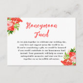 Watermelon and Pomegranate Wedding Honeymoon Fund Informatiekaartje (Voorkant)