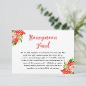Watermelon and Pomegranate Wedding Honeymoon Fund Informatiekaartje (Staand voorkant)