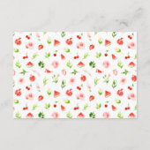 Watermelon and Pomegranate Wedding Honeymoon Fund Informatiekaartje (Achterkant)