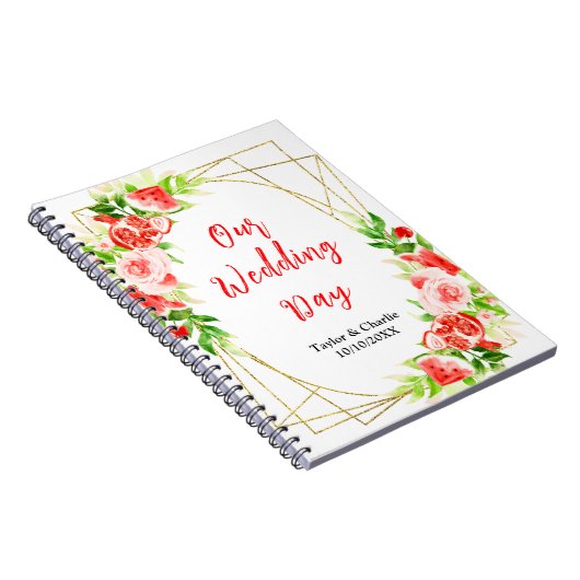 Watermelon and Pomegranate Wedding Planner Notitieboek (Rechterzijde)