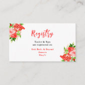 Watermelon and Pomegranate Wedding Registry Informatiekaartje (Voorkant)