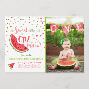 Watermelon Anniversaire Invitation Melon Summer Pa