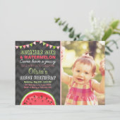 Watermelon Anniversaire Invitation Sun Summer Part (Debout devant)