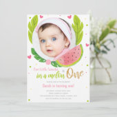 Watermelon Anniversaire Invitations avec photo (Debout devant)