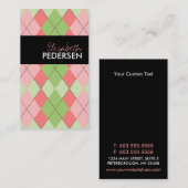 Watermelon Argyle Visitekaartjes (Voorkant / Achterkant)