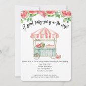 Watermelon Baby Girl Shower Invitation (Devant)