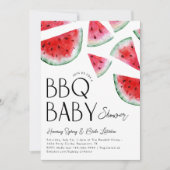 Watermelon Baby Q Baby shower Invitation (Devant)
