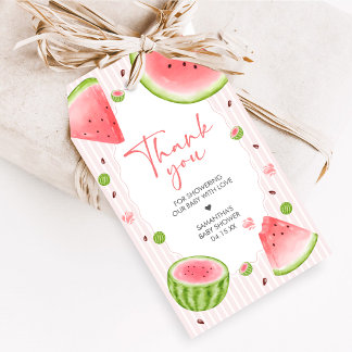 Watermelon Baby Shower Favor Tags Cadeaulabel