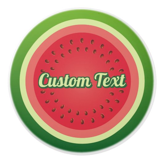 Watermelon Background Ceramic Knob. Keramische Knop (Voorkant)
