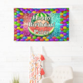 Watermelon Bannière d'anniversaire personnalisées (En situation)