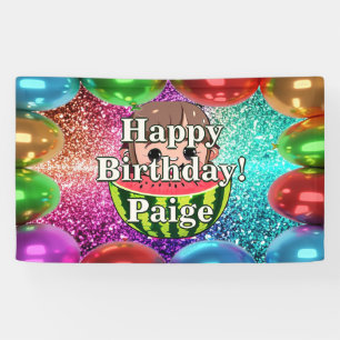 Watermelon Bannière d'anniversaire personnalisées