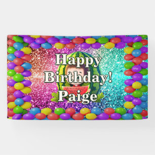 Watermelon Bannière d'anniversaire personnalisées