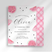 Watermelon Birthday Invitation Kaart