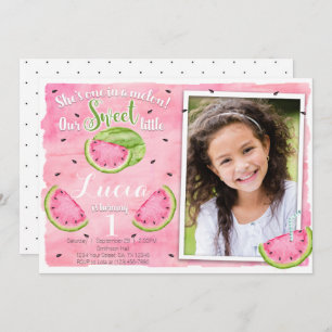 Watermelon Birthday Invitation Kaart
