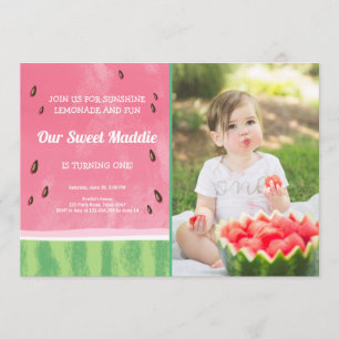 Watermelon Birthday Invitation Melon Kaart