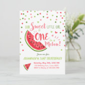Watermelon Birthday Invitation Melon Summer Party Kaart (Staand voorkant)