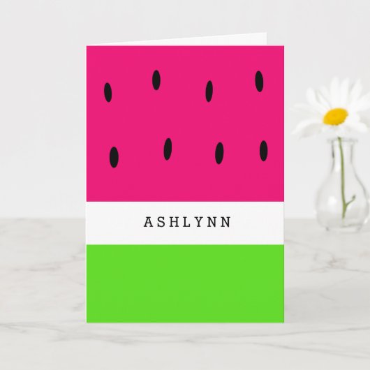 Watermelon Birthday Kaart (Kleine Plant)