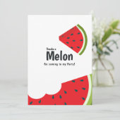 Watermelon Birthday Party Bedankkaart (Staand voorkant)