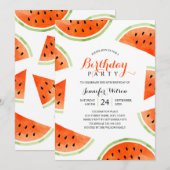 Watermelon Birthday Party Summer Beach Tropical Kaart (Voorkant / Achterkant)