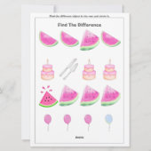 Watermelon Birthday Preschooler tout-petit Carte d (Dos)