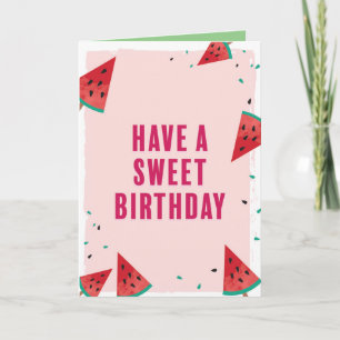Watermelon Birthday Wenskaart Kaart