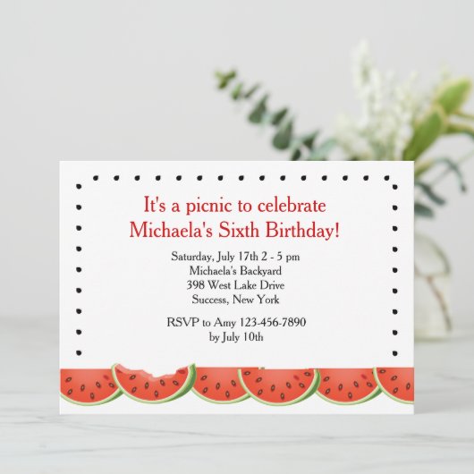 Watermelon Bite Invitation (Debout devant)