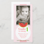 Watermelon Bite Invitation d'anniversaire Faire-pa (Devant / Derrière)