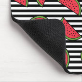 Watermelon Black & White Stripes Pattern Muismat (Hoek)