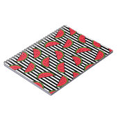 Watermelon Black & White Stripes Pattern Notitieboek (Linkerzijde)