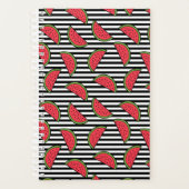 Watermelon Black & White Stripes Pattern Planner (Voorkant)