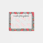 Watermelon Black & White Stripes Pattern Post-it® Notes (Voorkant)