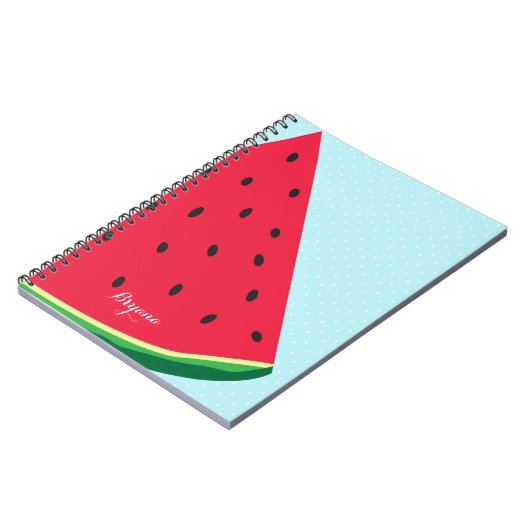 Watermelon Blue Fun Summer Custom Journal (Côté gauche)