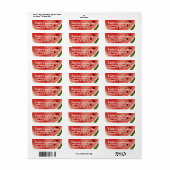 Watermelon Business Produce Return Address Etiket (Full Sheet)