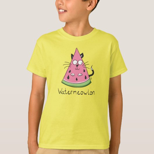 Watermelon Chat Funny T-shirt garçon (Devant)